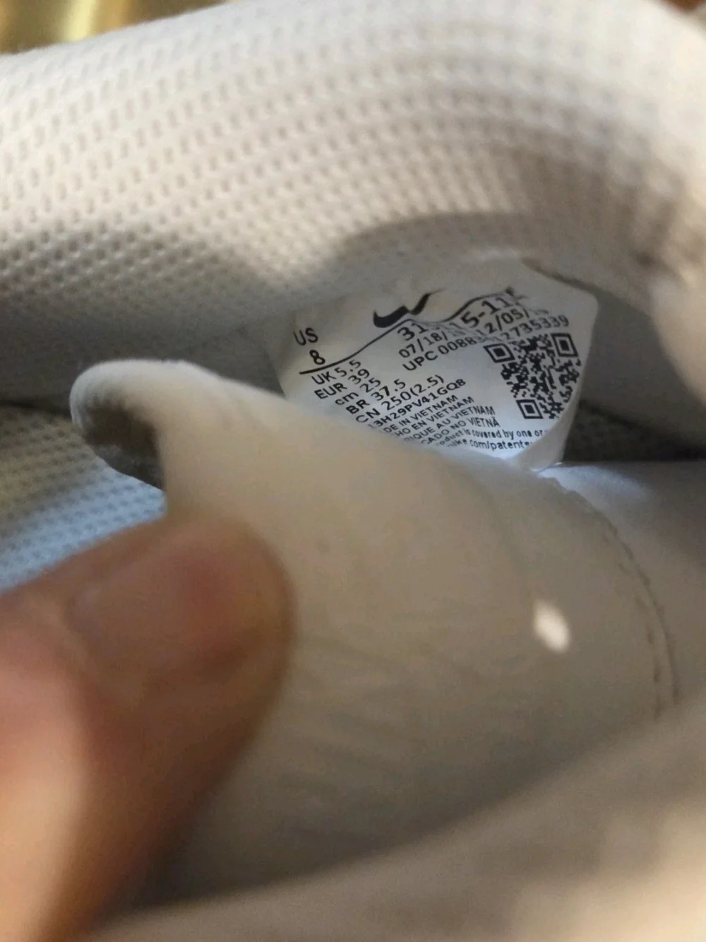 classic white Nike Air Force 1 sneakers Womens Size 8